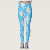 Cute beluga whale belbles cartoon afbeelding leggings (Voorkant)
