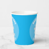 Cute beluga whale belbles cartoon afbeelding papieren bekers (Links)