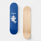 Cute beluga whale belbles cartoon afbeelding persoonlijk skateboard (Voorkant)