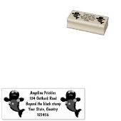 Cute beluga whale belbles cartoon afbeelding rubberstempel (Gestempeld)