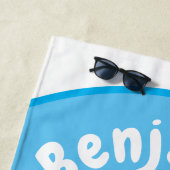 Cute beluga whale belbles cartoon afbeelding strandlaken (In situ)