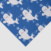 Cute beluga whale belbles cartoon afbeelding tissuepapier (Detail)