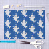 Cute beluga whale belbles cartoon afbeelding tissuepapier (Craft)