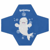 Cute beluga whale belbles cartoon afbeelding voetbal (Enkel)