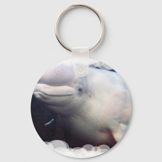 Cute Beluga Whale Sleutelhanger (Voorkant)