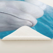 Cute Beluga Whale Zee Animal Sherpa Deken (3/4)