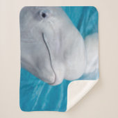 Cute Beluga Whale Zee Animal Sherpa Deken (Voorkant)