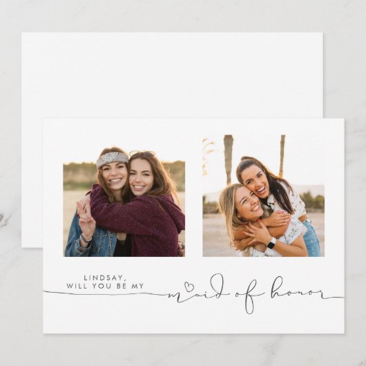 Cute, ben je mijn meisje van twee foto's? (Voorkant / Achterkant)