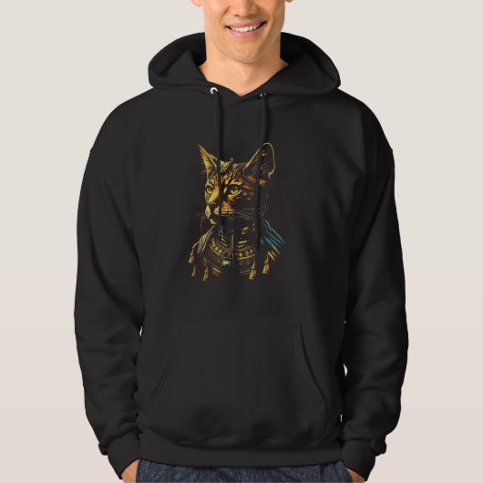 Cute Bengal Cat  Egyptian Pharaoh Bengal Cat Costu Hoodie (Voorkant)