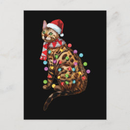 Cute Bengal Cat Funny Kerstfeestdag Giften Briefkaart