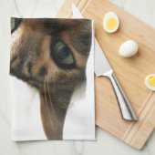 Cute Bengal Cat in Bed Afbeelding Theedoek (Quarter Fold)