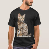 Cute Bengal Cat with classic T-shirt (Voorkant)