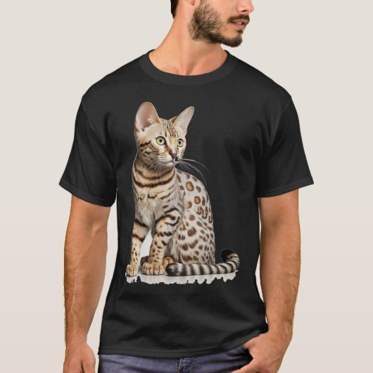 Cute Bengal Cat with classic T-shirt (Voorkant)