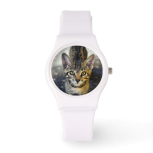 Cute Bengal Kat Horloge
