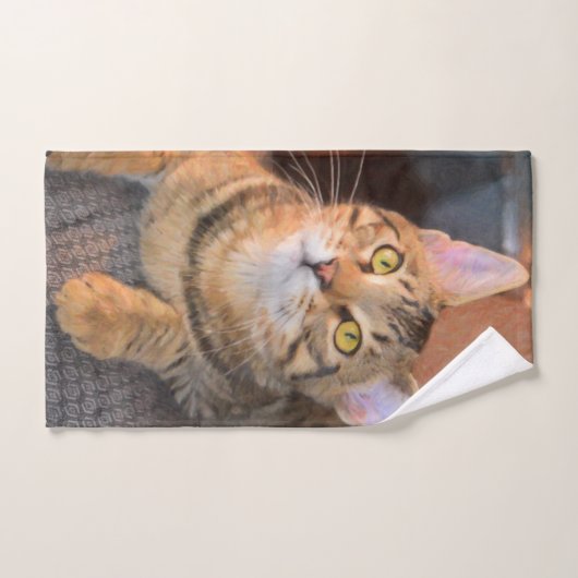 Cute Bengal Kitten Bad Handdoek (Handdoek)