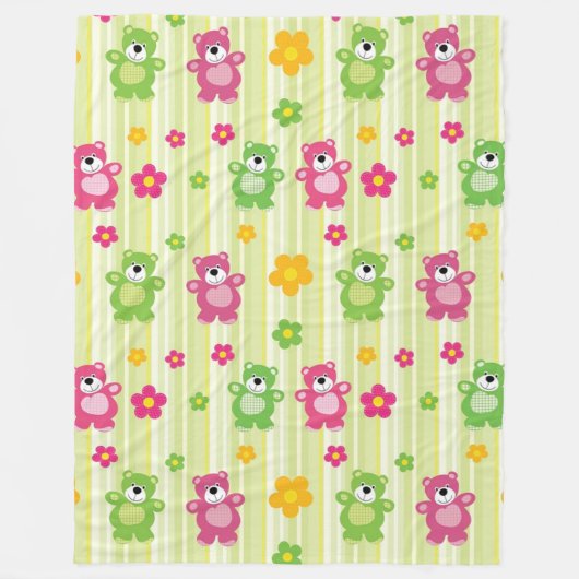 Cute Beren Fleece Deken (Voorkant)