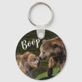 Cute Beren Funny Boop Foto Sleutelhanger (Voorkant)