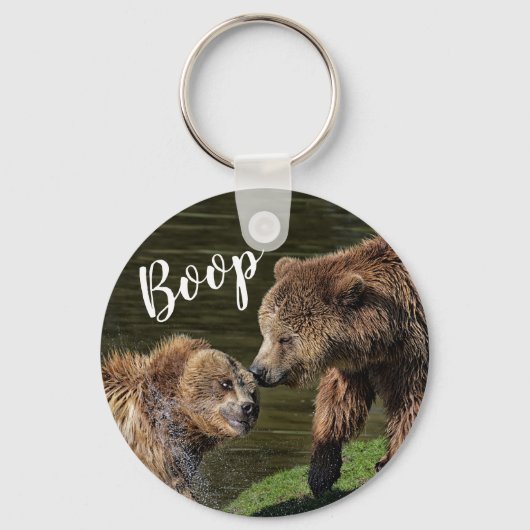 Cute Beren Funny Boop Foto Sleutelhanger (Voorkant)