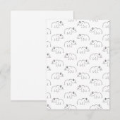 Cute Beren geïllustreerd Kunstpatroon Bedankkaart (Voorkant / Achterkant)