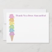 Cute Beren Ice Cream-flatpanel - Hartelijk dank Bedankkaart (Voorkant)