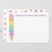 Cute Beren Ice Cream-flatpanel - Hartelijk dank Bedankkaart (Voorkant / Achterkant)