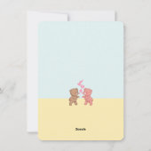 Cute Beren in Love gaan naar Hug - Custom Feestdagenkaart (Achterkant)