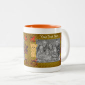 Cute Beren Rocking Horses Persoonlijke foto Tweekleurige Koffiemok (Voorkant rechts)