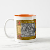 Cute Beren Rocking Horses Persoonlijke foto Tweekleurige Koffiemok (Links)