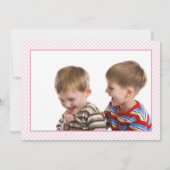 Cute beren - Roze tweelingsuitnodigingen Kaart (Achterkant)