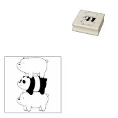 Cute Beren Rubberstempel (Gestempeld)