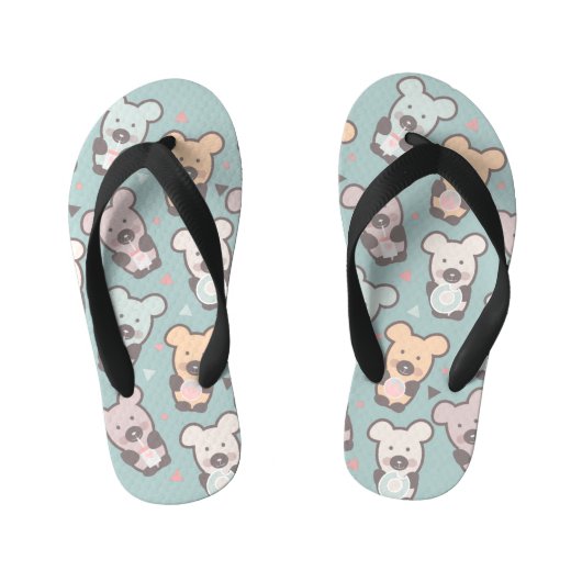 Cute Beren Sweets Snacks Confetti Kinder Teenslippers (Voetbed)