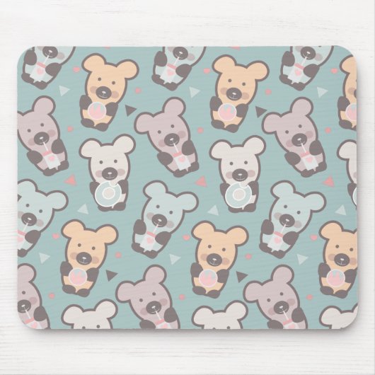 Cute Beren Sweets Snacks Confetti Muismat (Voorkant)