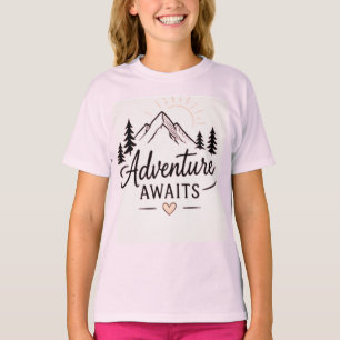 Cute berg natuur explorer outfit voor kinderen t-shirt