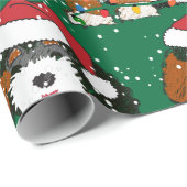 Cute Bernedole Dog Green Cadeaupapier (Rol Hoek)