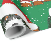 Cute Bernedole Dog Santa Paws Wrapping Paper Cadeaupapier (Rol Hoek)