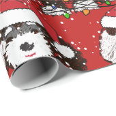 Cute Bernedole Mountain Dog Red Cadeaupapier (Rol Hoek)