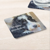 Cute Bernedoodle Kartonnen Onderzetters (Schuin)