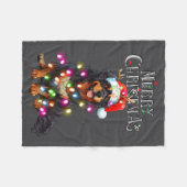 Cute Bernese Mountain Christmas Lights Xmas Dog Lo Fleece Deken (Voorkant (Horizontaal))
