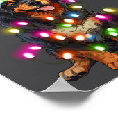 Cute Bernese Mountain Christmas Lights Xmas Dog Lo Poster (Hoek)