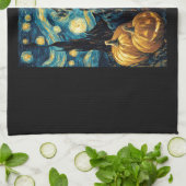 Cute Bernese mountain Dog Halloween Jack O Lantern Theedoek (Gevouwen)