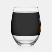 Cute Bernese mountain Dog Halloween Jack O Lantern Wijnglas Zonder Voet (Rechts)