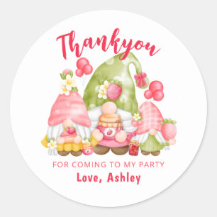Cute Berry Eerste Feestje Bedankt Ronde Sticker