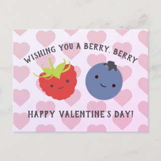 Cute Berry Happy Valentine Dag Briefkaart
