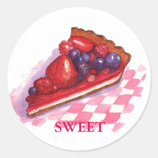 cute berry pie sticker (Voorkant)