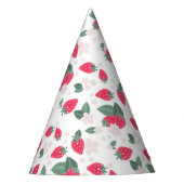 Cute Berry Sweet Strawberry Birthday Party Petten Feesthoedjes (Voorkant)