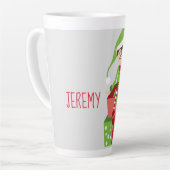 Cute Bespected Elf Personalized Latte Mok (Linkerhoek)