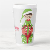 Cute Bespected Elf Personalized Latte Mok (Voorkant)