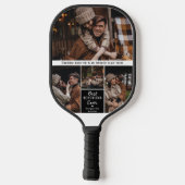 Cute Best 'BoyVriend', ooit 4 Foto Collage Pickleball Paddle (Achterkant)