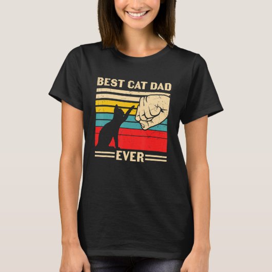 Cute Best Cat Dad over de geboorte Kat Kit van vad T-shirt (Voorkant)