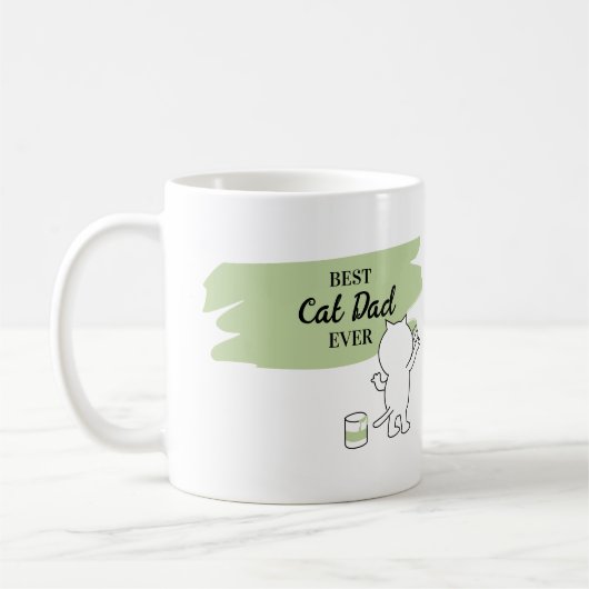 Cute Best Cat Dad over Mannen Koffie Mok (Links)